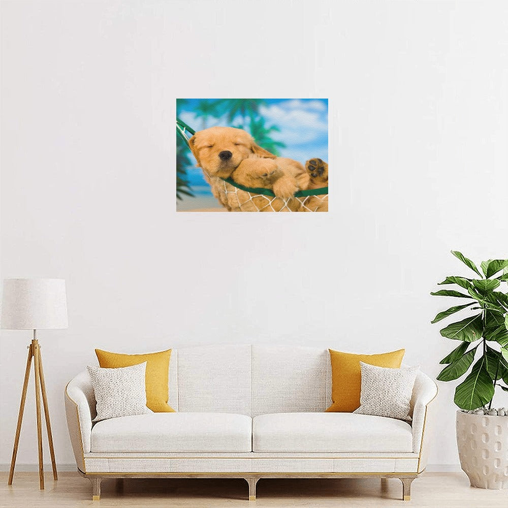 Lounge Puppy Canvas Print 16"x12