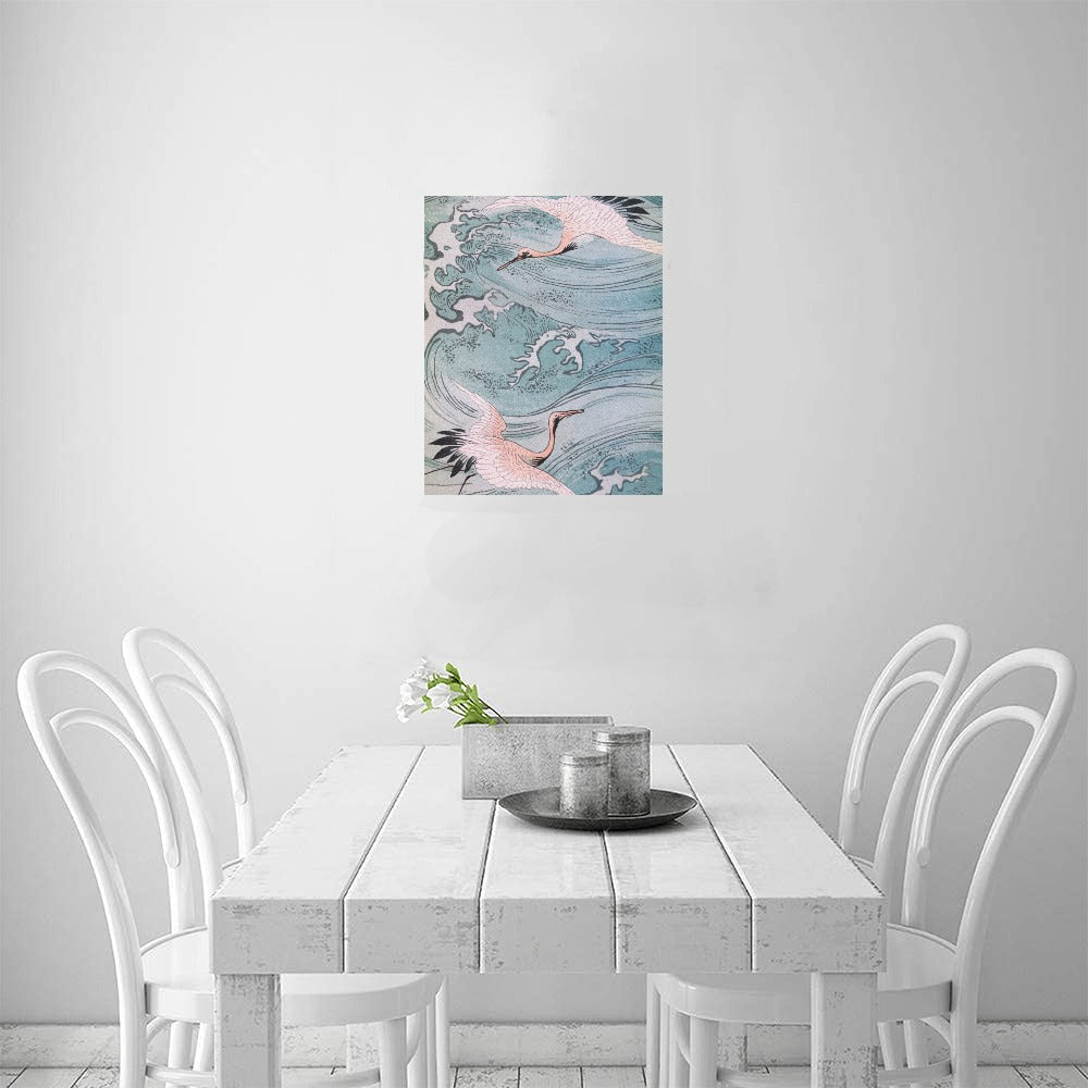 Manchurian Crane Canvas Art Print 16"x20"