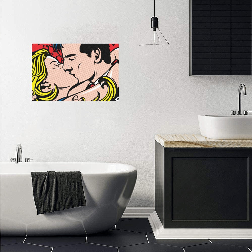 Super Kiss Canvas Art Print 18"x12"