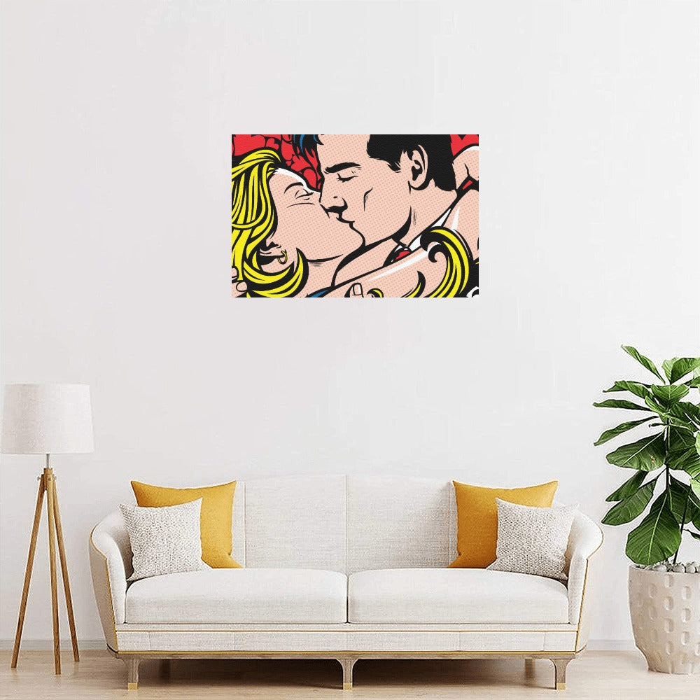 Super Kiss Canvas Art Print 18"x12"