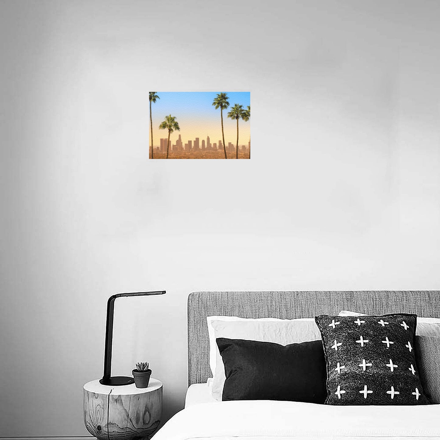 LA Scene Canvas Art Print 12"x8"