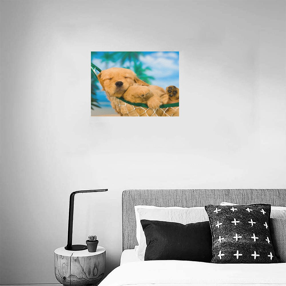Lounge Puppy Canvas Print 16"x12