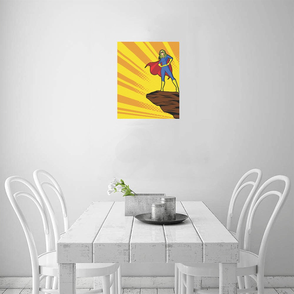 Super Girl Canvas Art Print 8"x10"