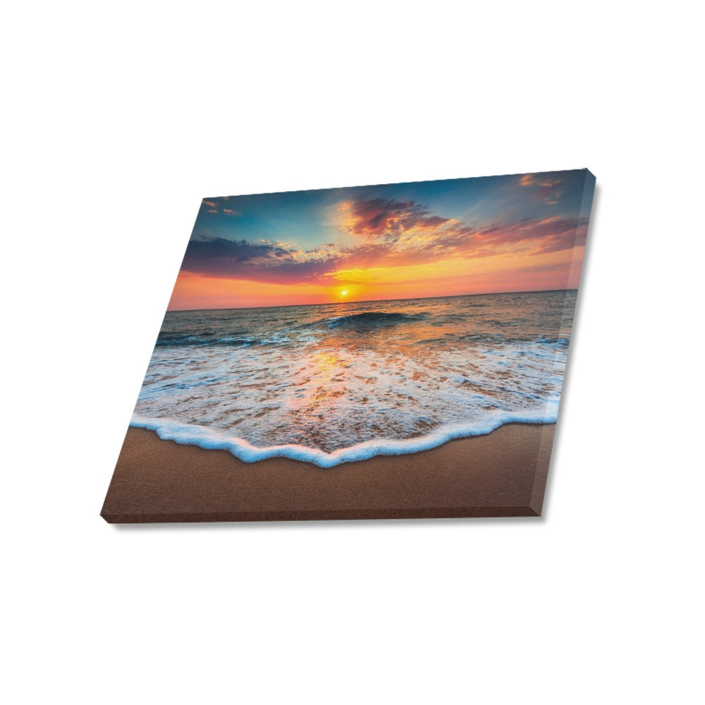 Sunset Beach Canvas Art Print 20"x16"