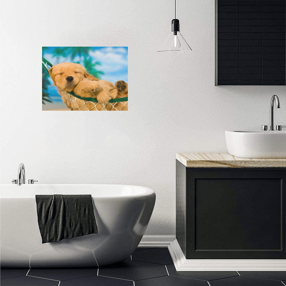 Lounge Puppy Canvas Print 16"x12