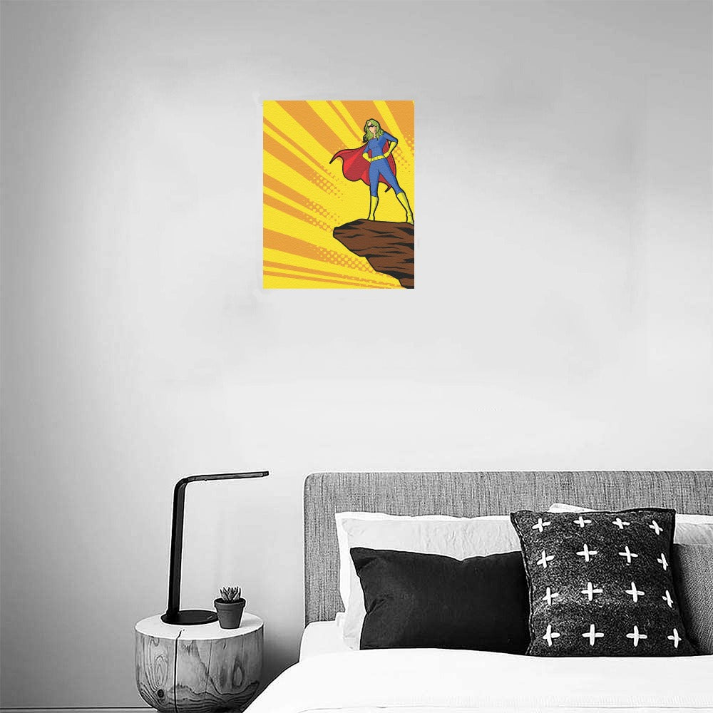 Super Girl Canvas Art Print 8"x10"
