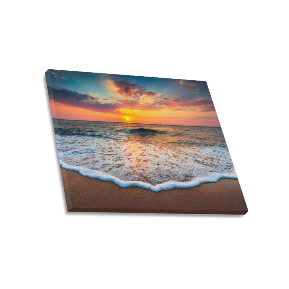 Sunset Beach Canvas Art Print 20"x16"