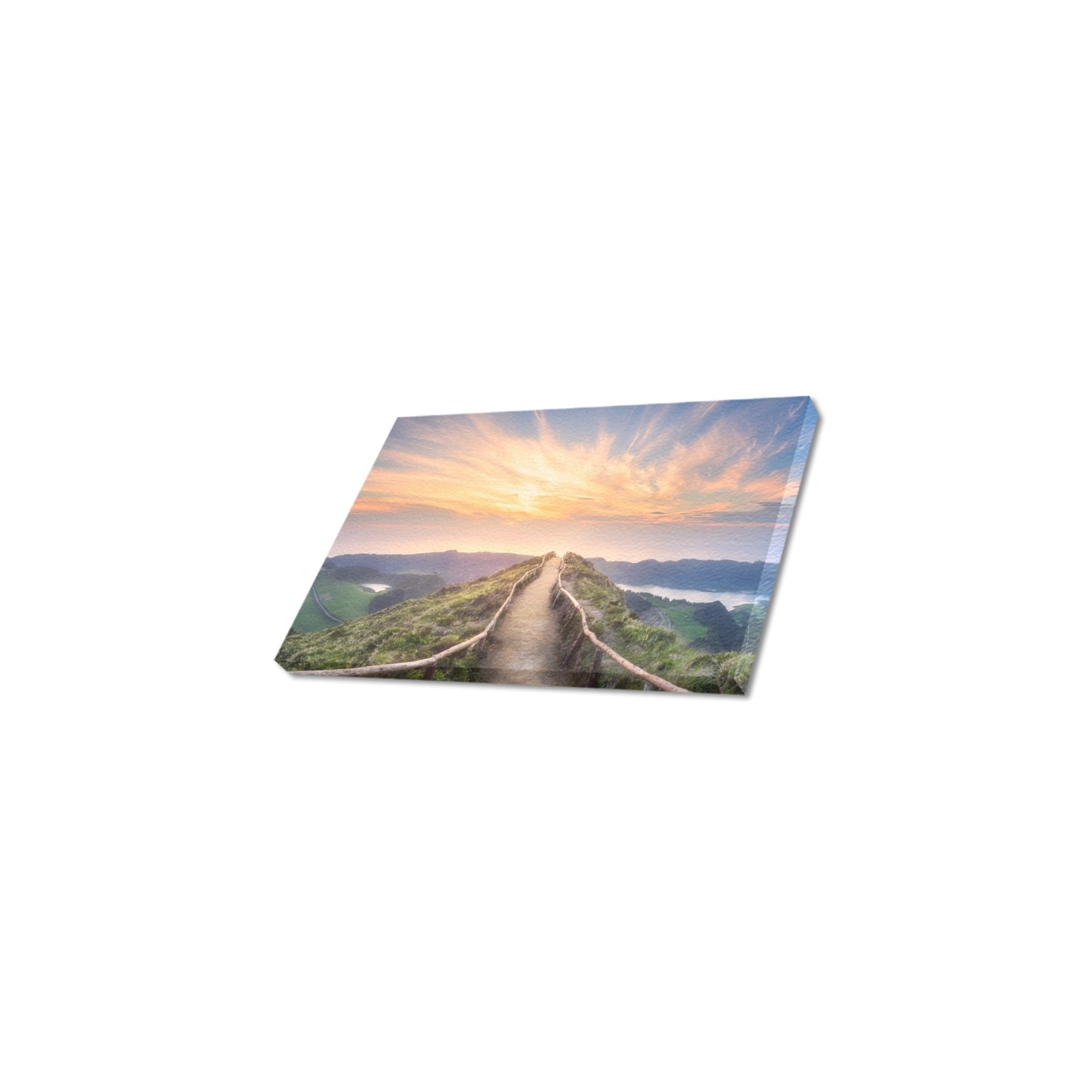 Sunset Pathway Canvas Art Print 12"x8"