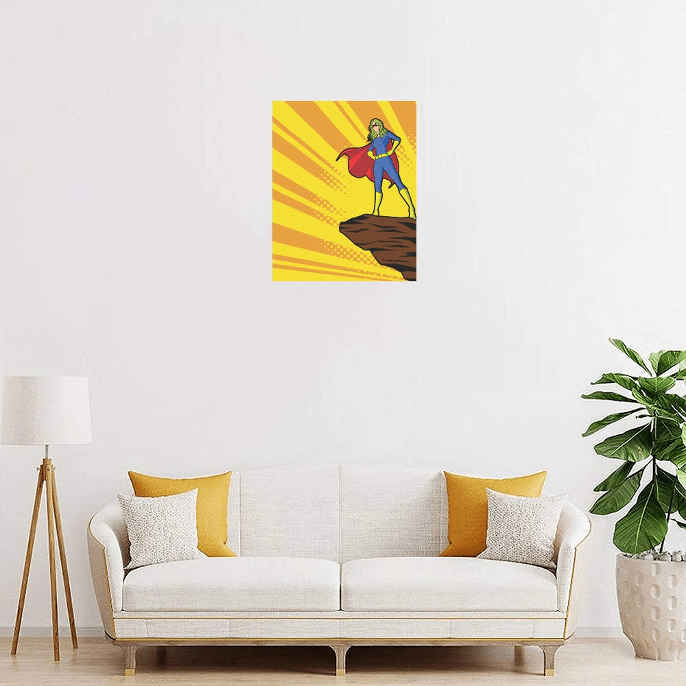 Super Girl Canvas Art Print 8"x10"