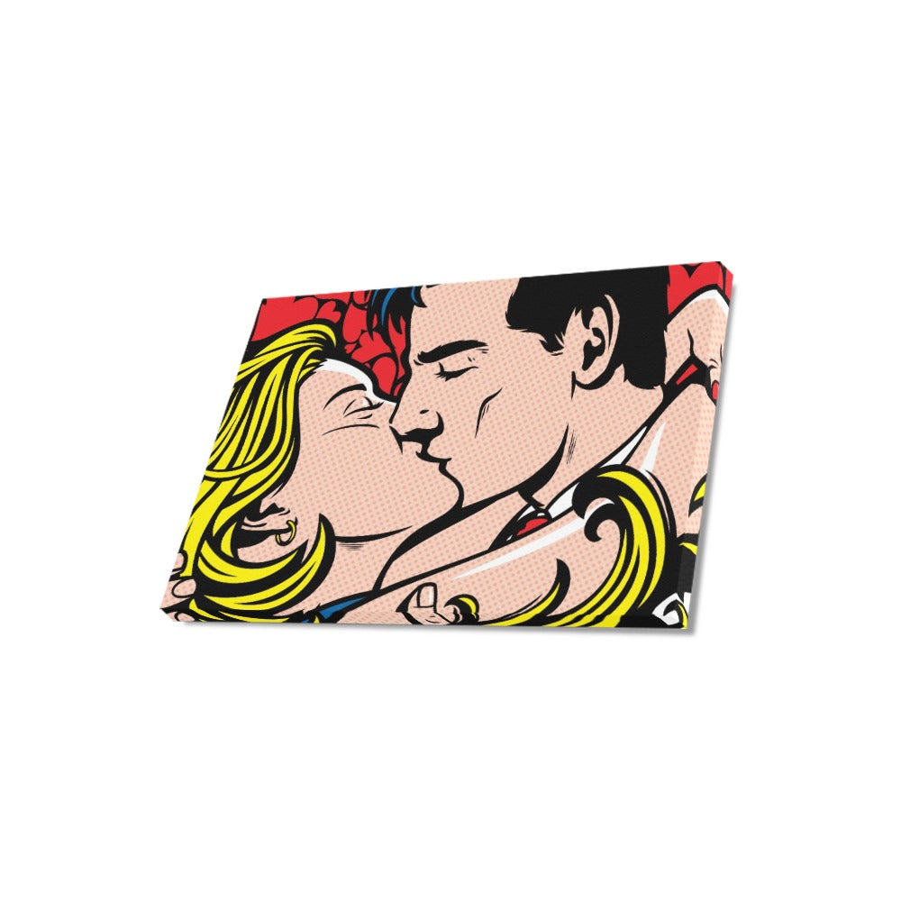 Super Kiss Canvas Art Print 18"x12"