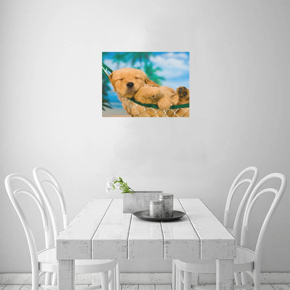 Lounge Puppy Canvas Print 16"x12