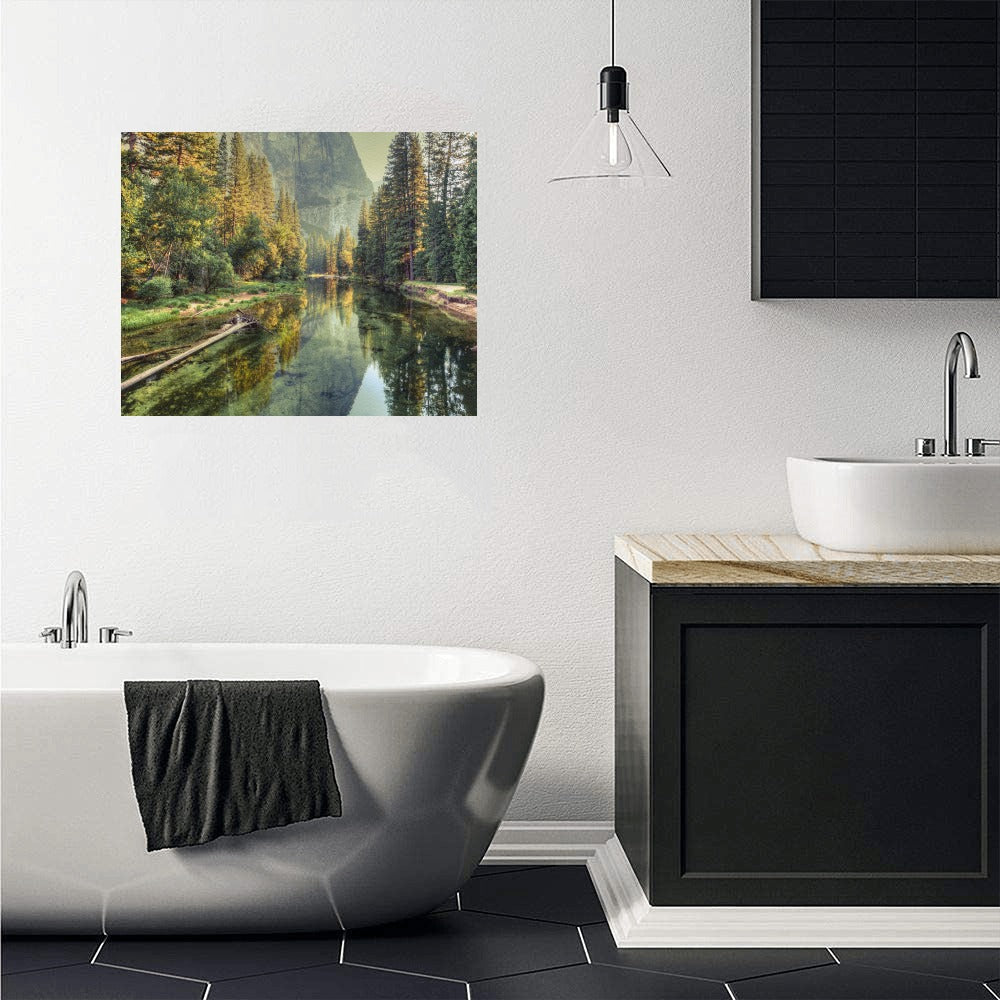 Mountain River Canvas Art Print 20"x16"