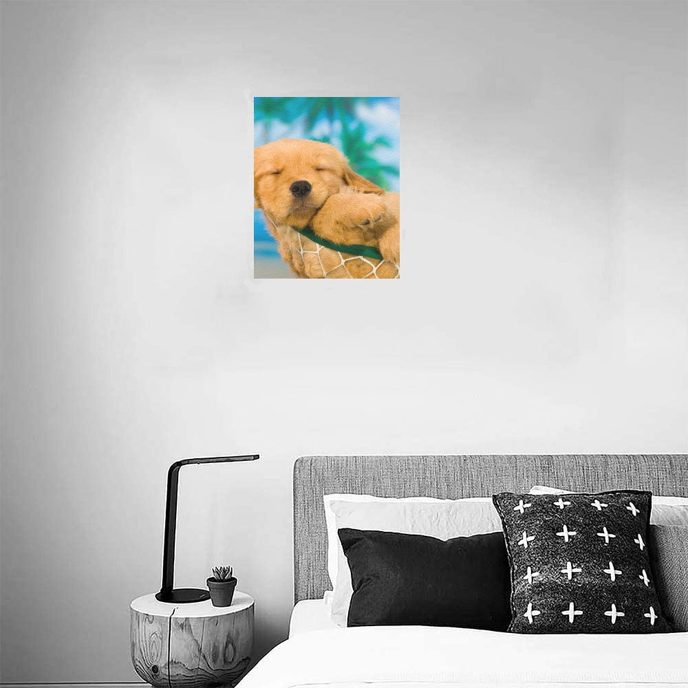 Lounge Puppy Canvas Print 8"x10"