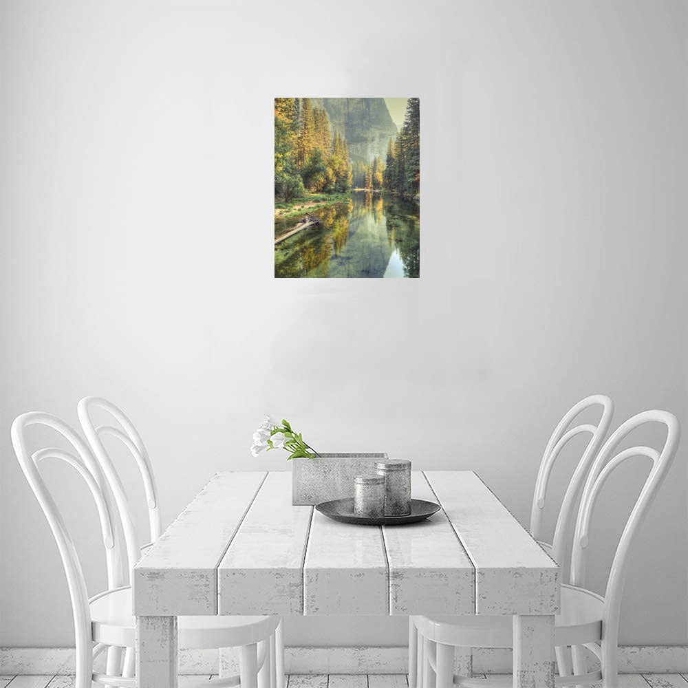 Mountain River Canvas Art Print 8"x10"