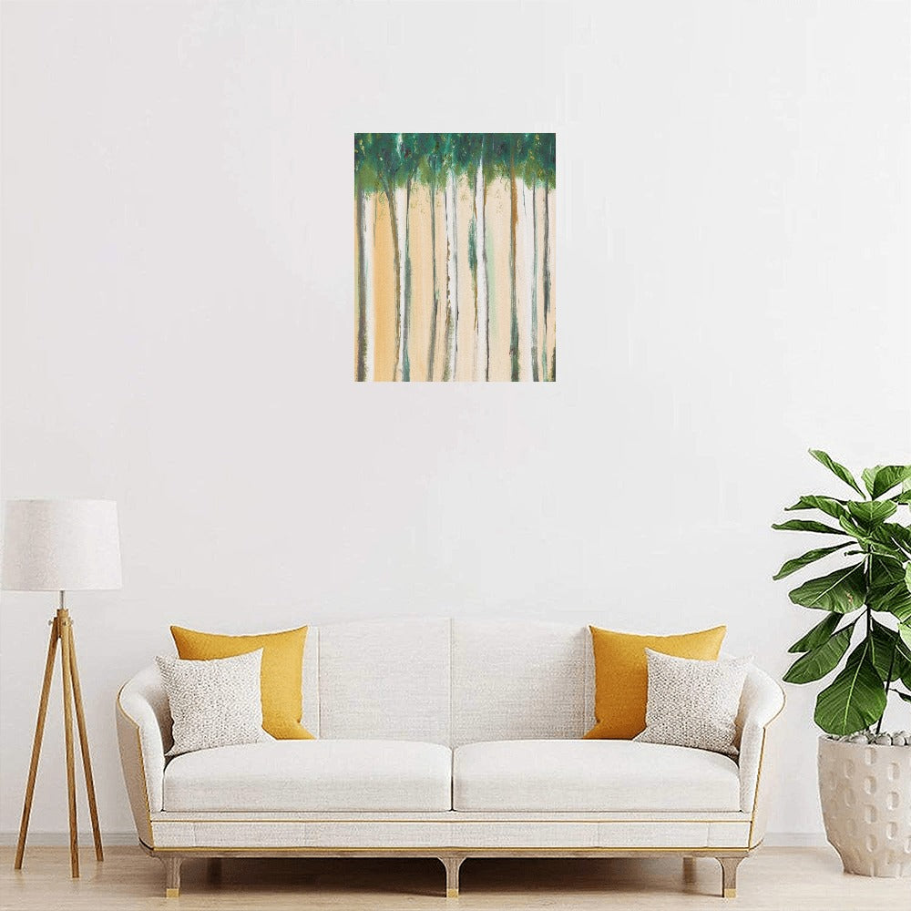 Abstract Trees Canvas Art Print 16"x20"