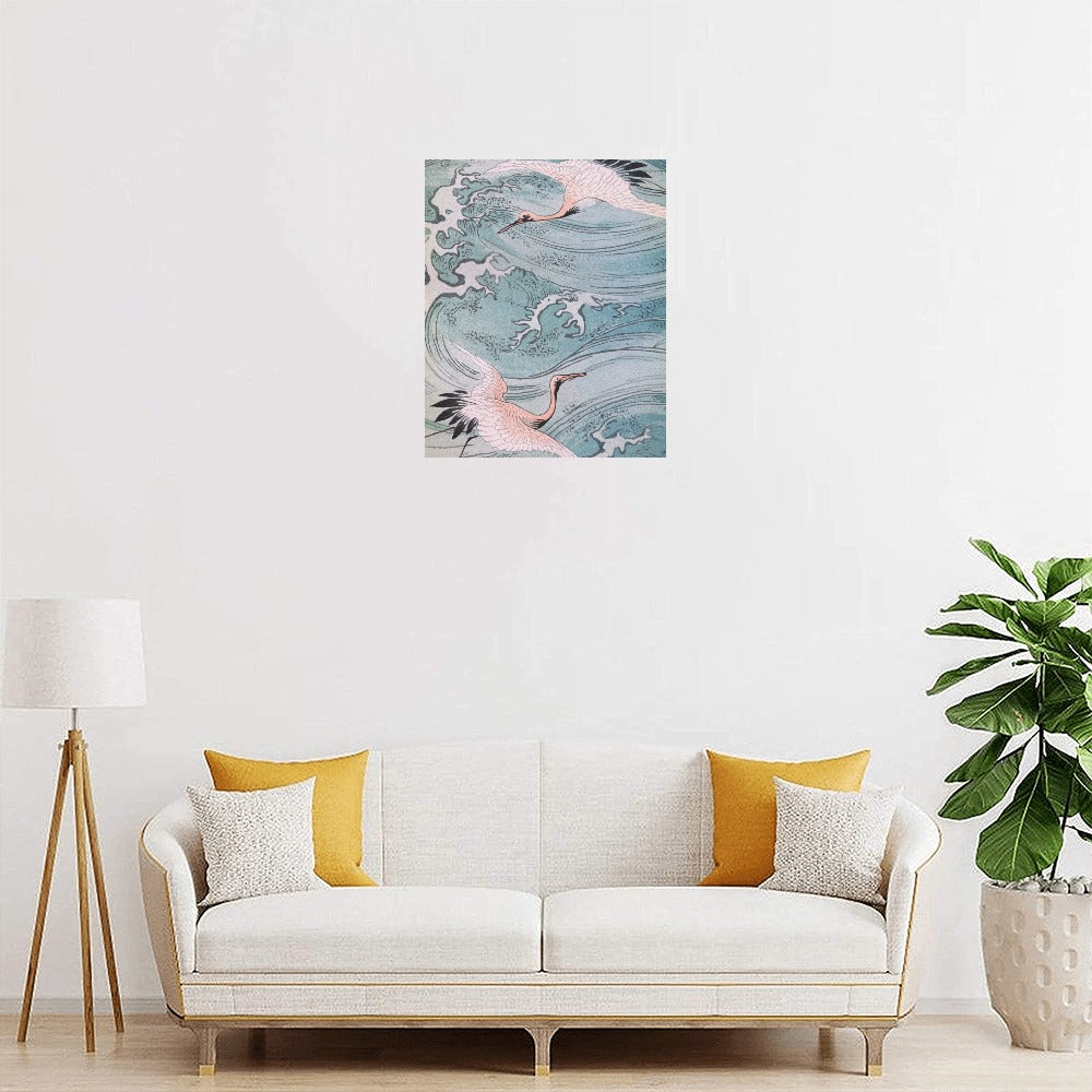 Manchurian Crane Canvas Art Print 16"x20"
