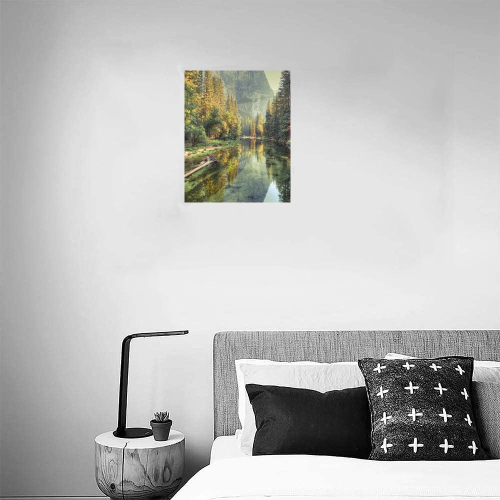 Mountain River Canvas Art Print 8"x10"
