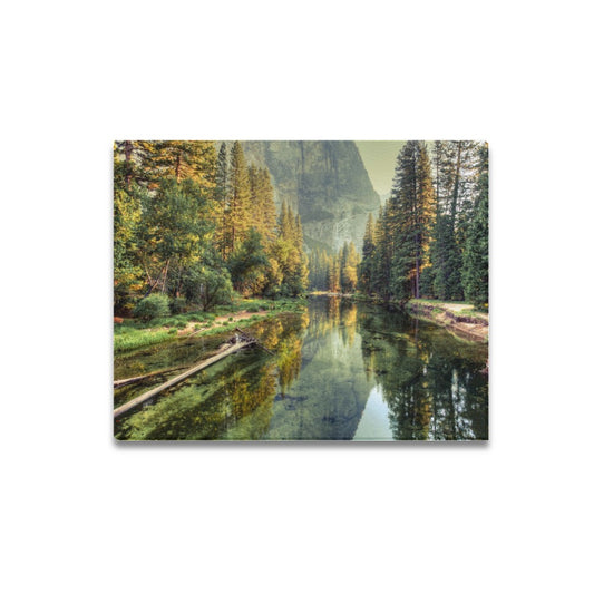 Mountain River Canvas Art Print 20"x16"