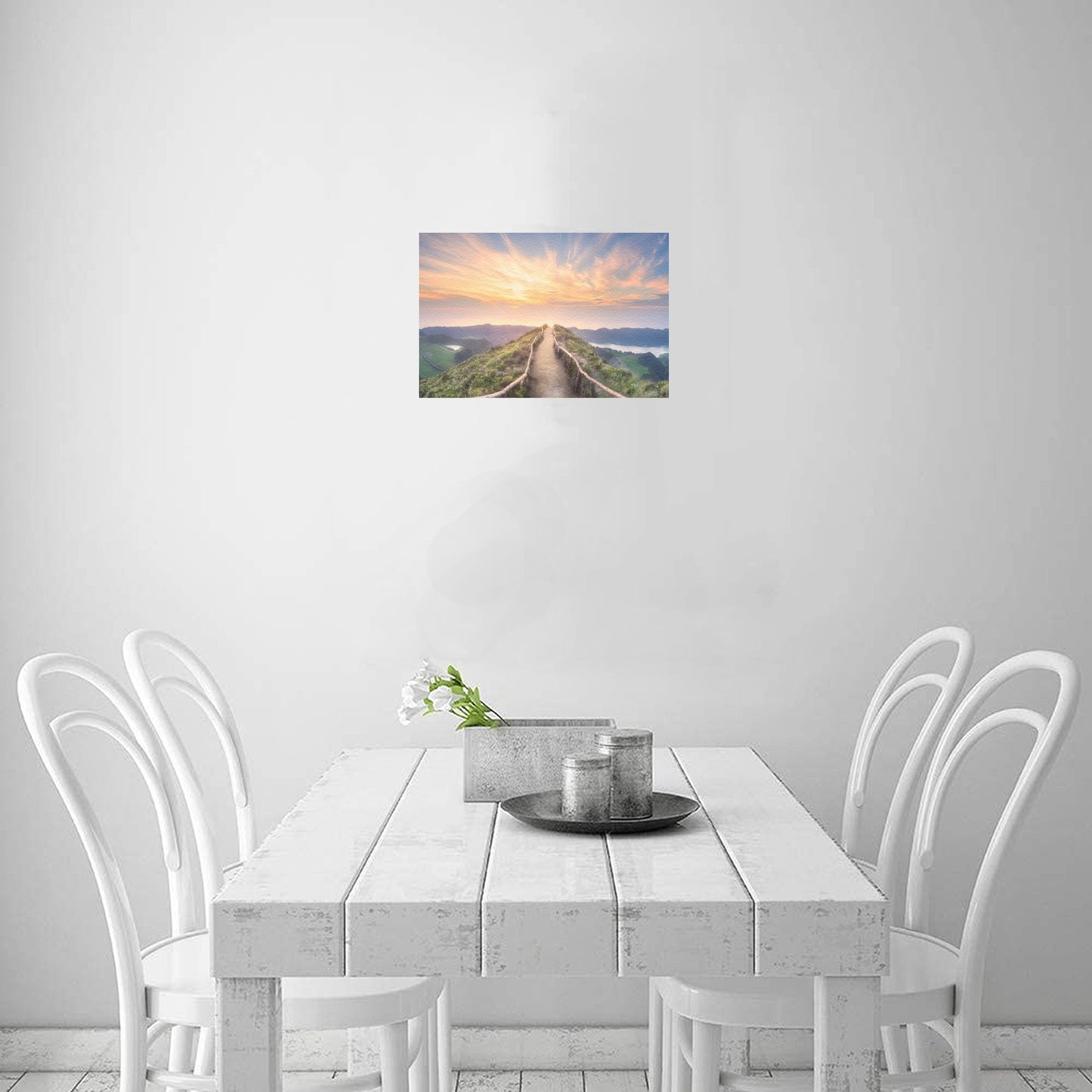 Sunset Pathway Canvas Art Print 12"x8"
