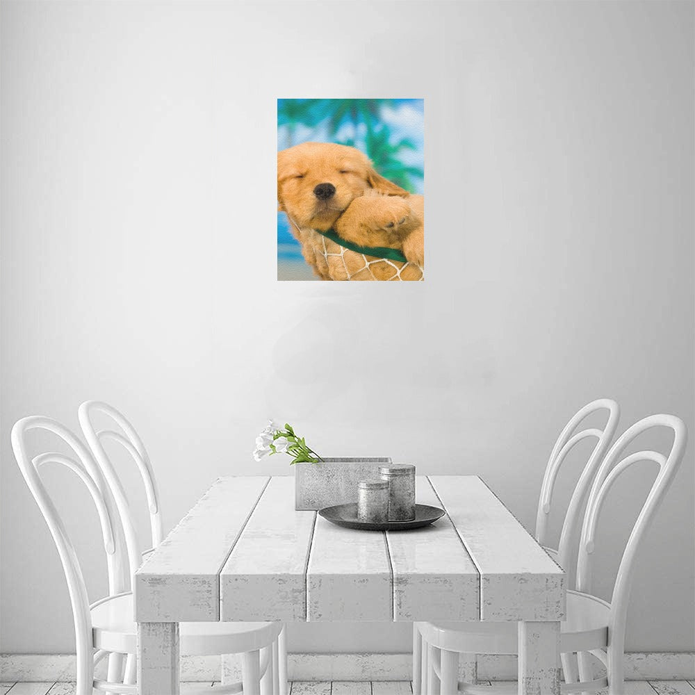 Lounge Puppy Canvas Print 8"x10"