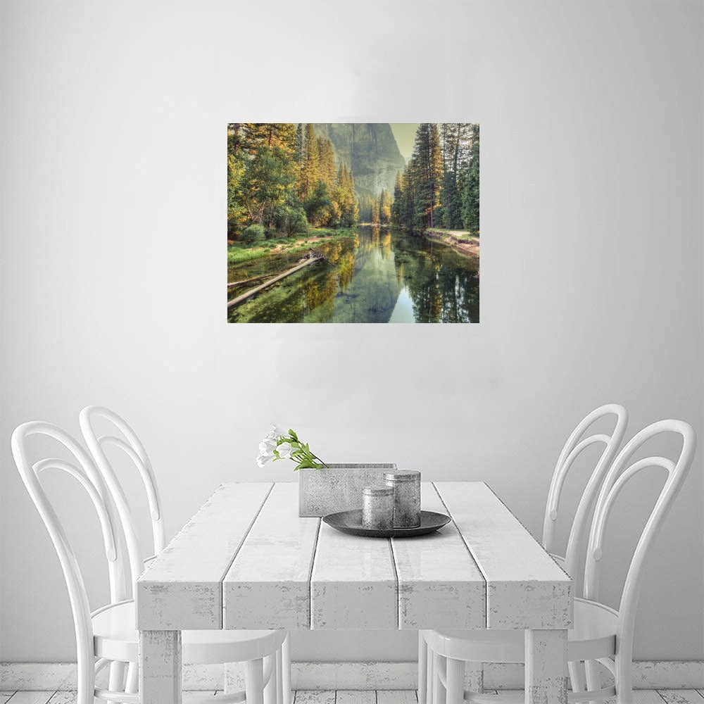 Mountain River Canvas Art Print 20"x16"