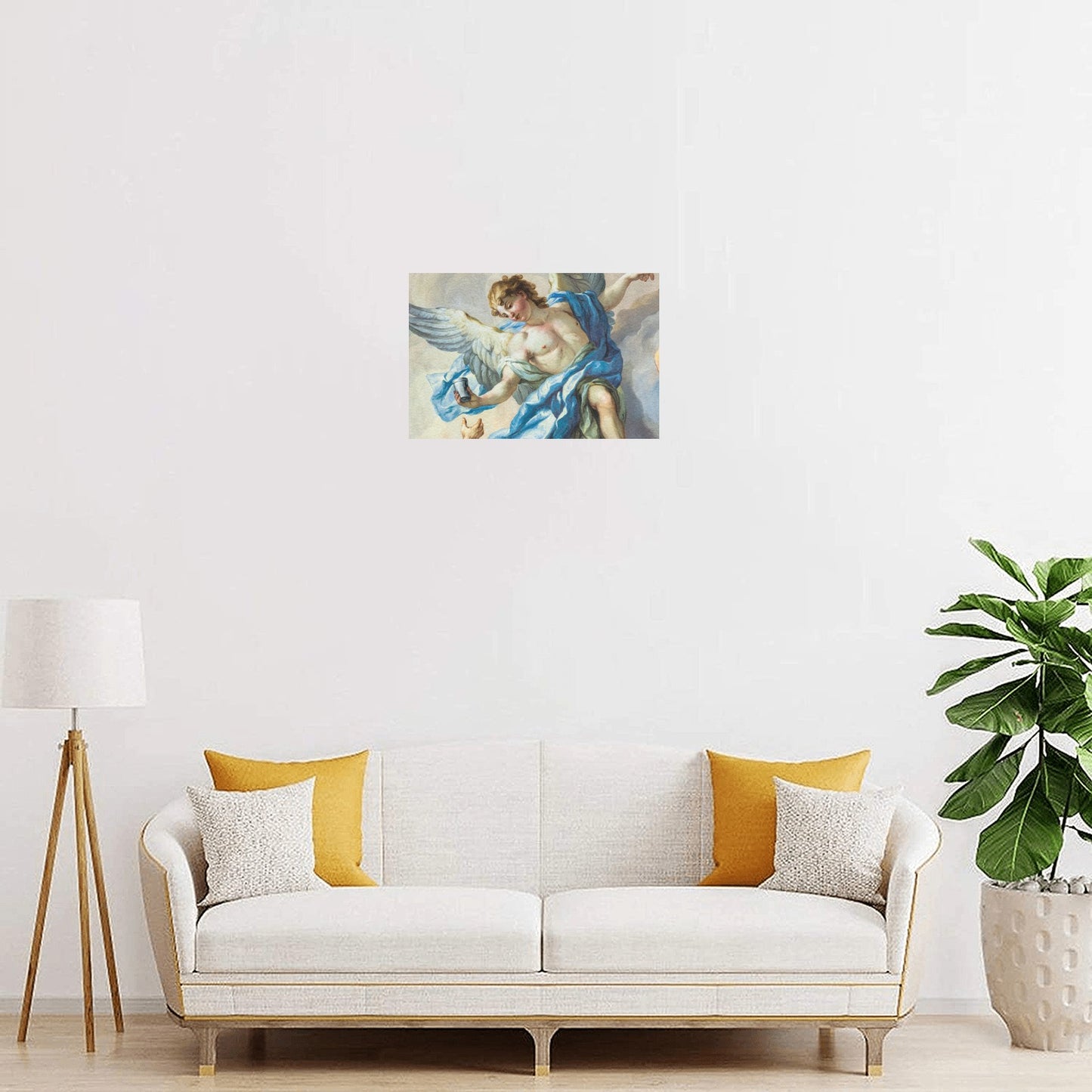 Angel Fresco Canvas Art Print 12"x8"