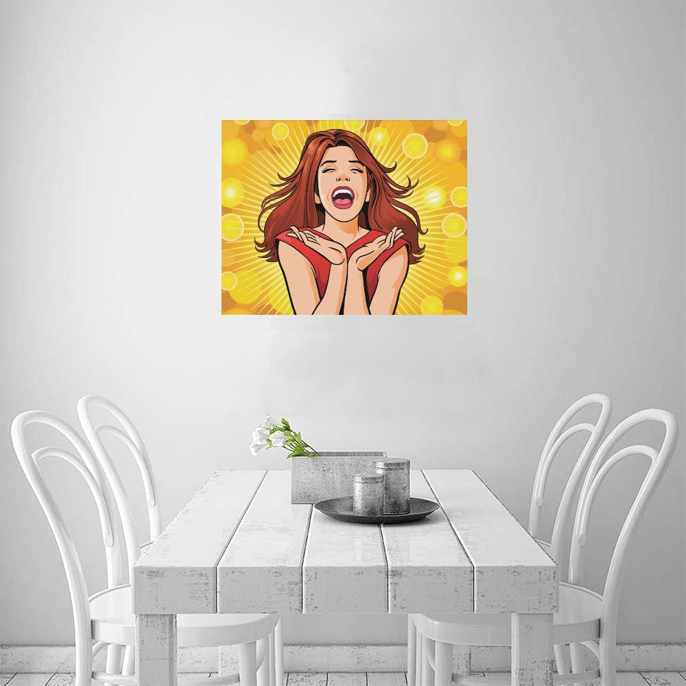 Joyful Girl Canvas Art Print 20"x16"