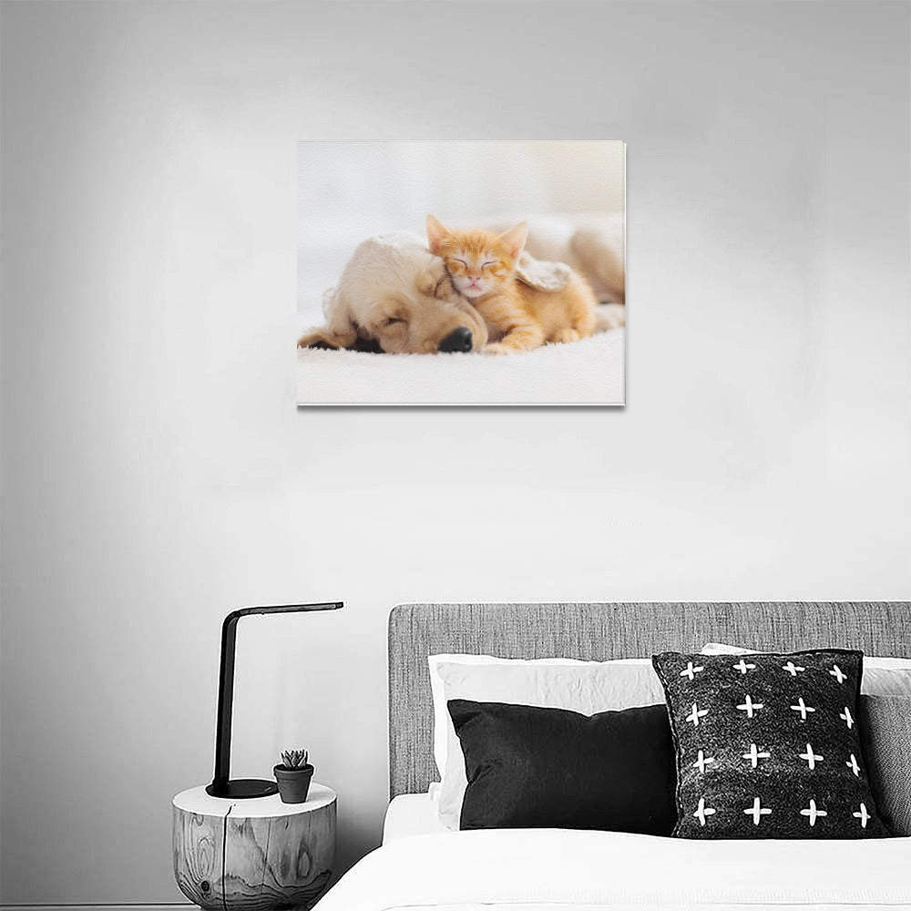 Cuteness Cuddle Canvas Art Print 20"x16"