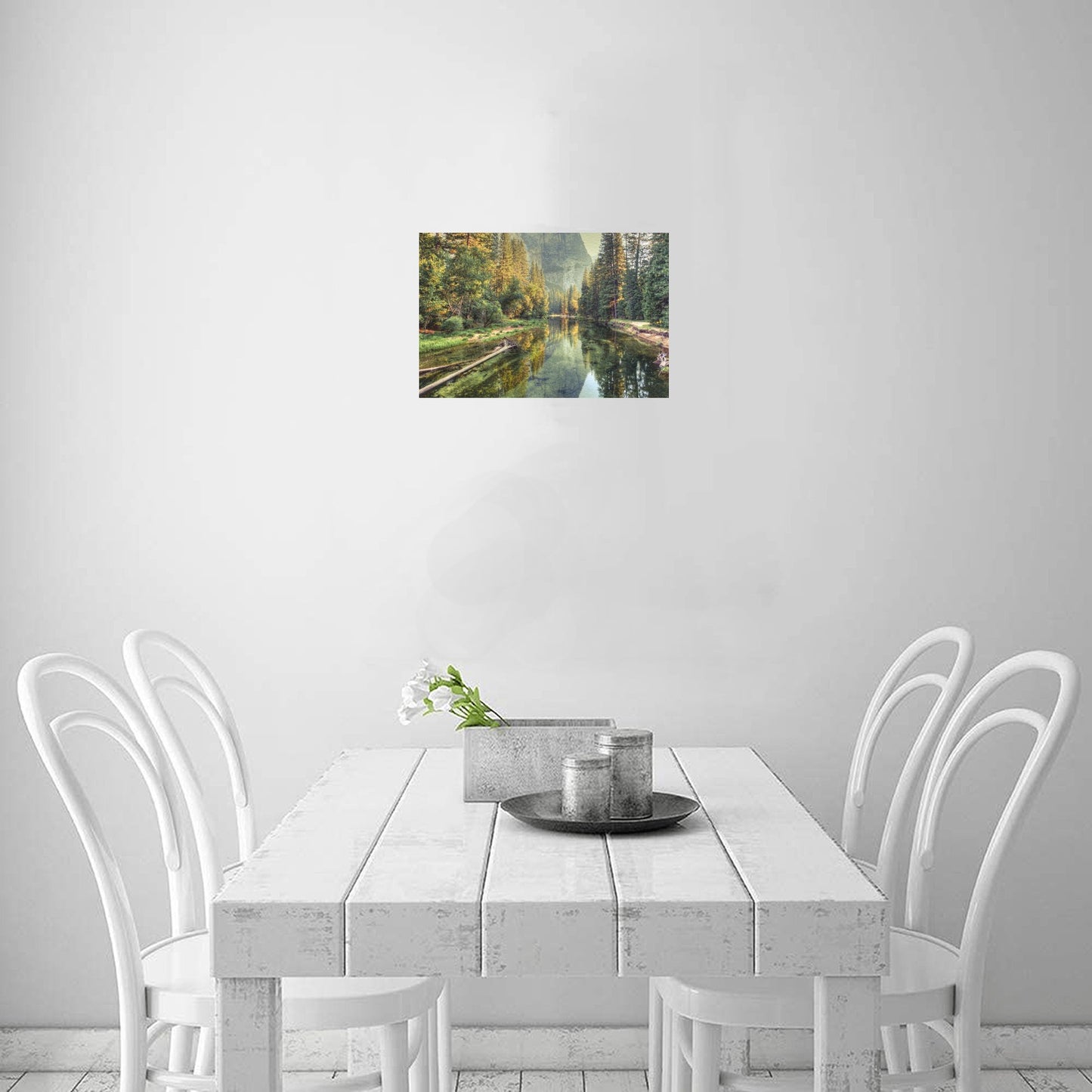 Mountain River Canvas Art Print 12"x8"