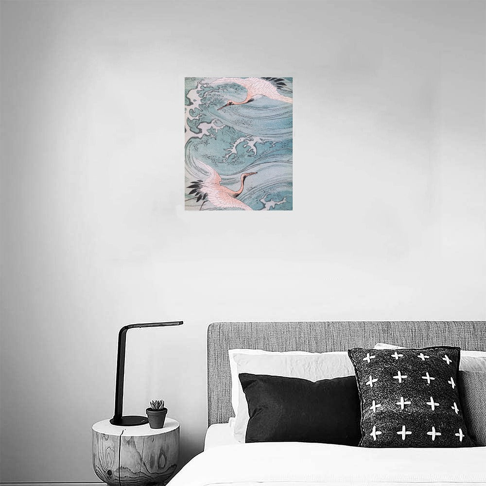 Manchurian Crane Canvas Art Print 16"x20"