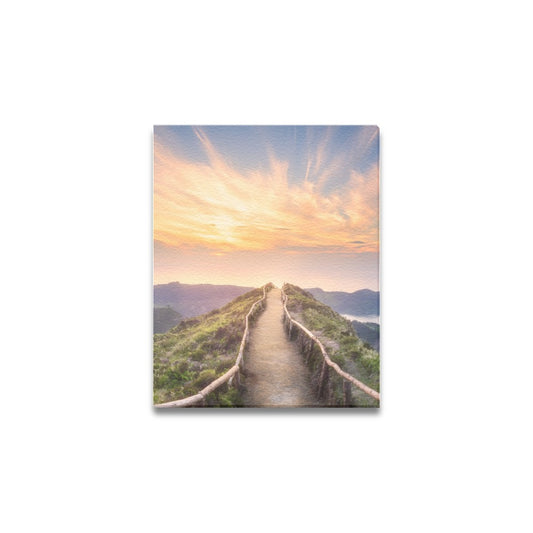 Sunset Pathway Canvas Art Print 8"x10"