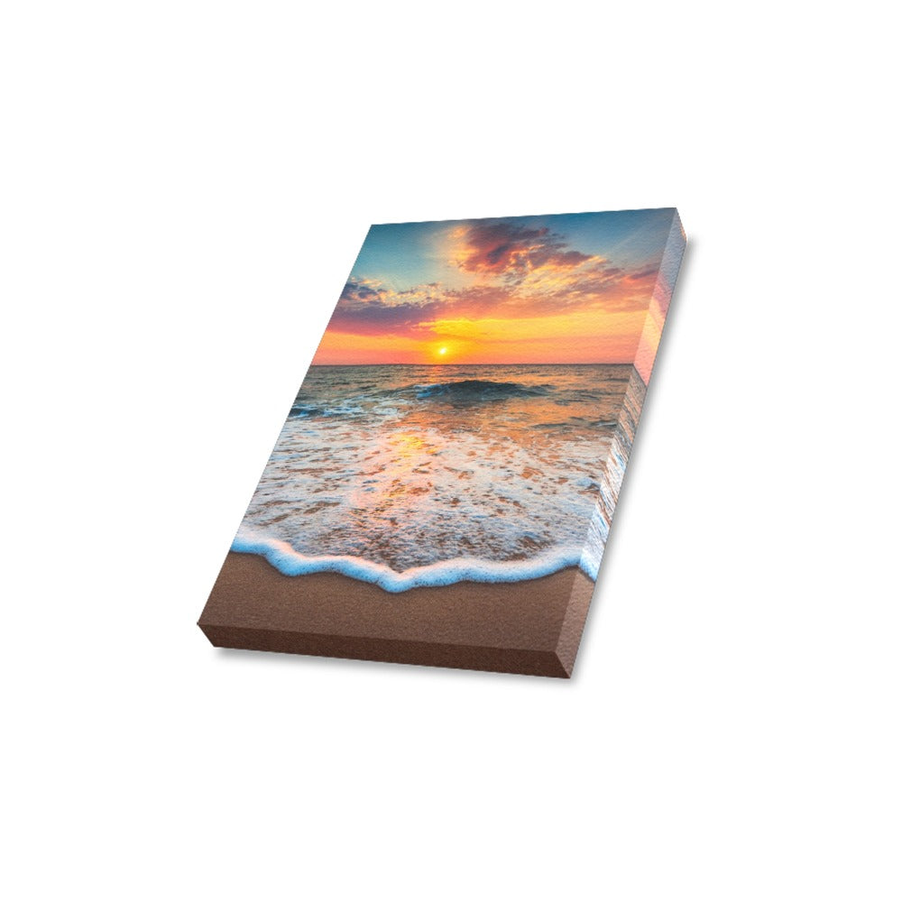 Sunset Beach Canvas Art Print 8"x10"