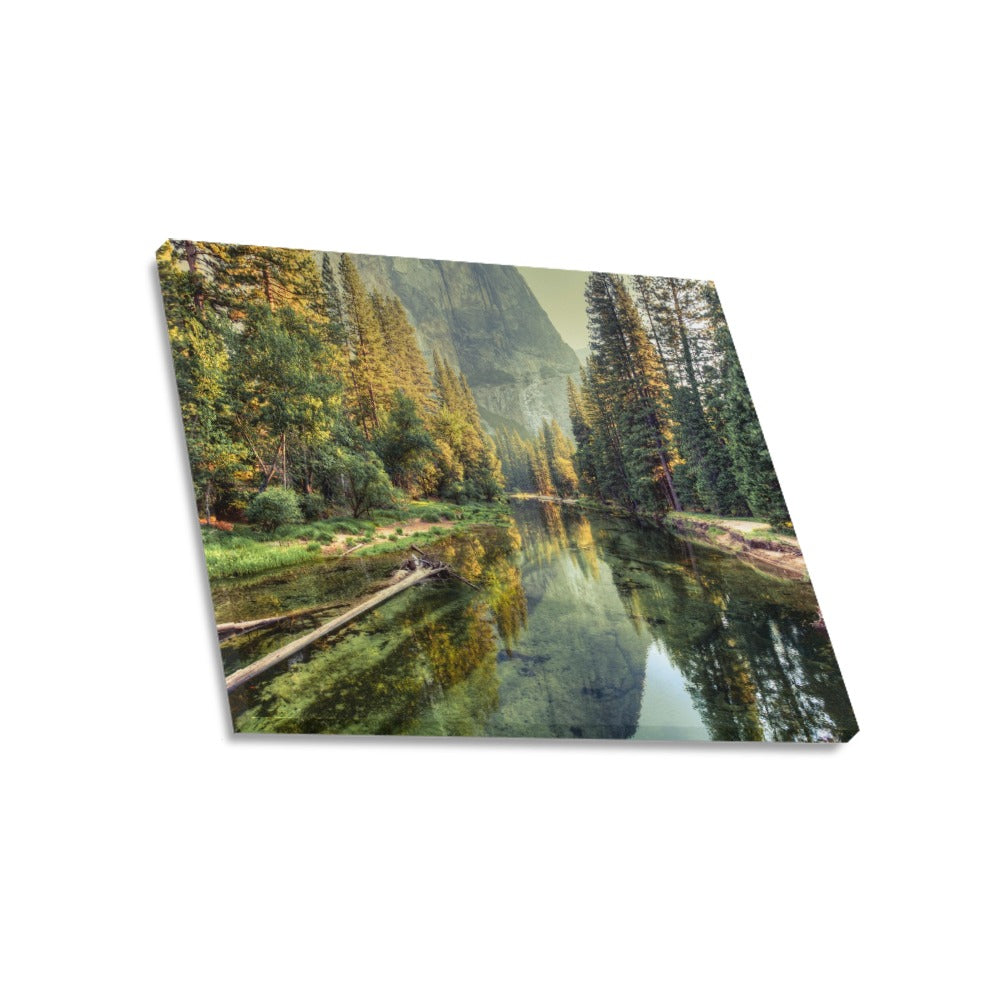 Mountain River Canvas Art Print 20"x16"