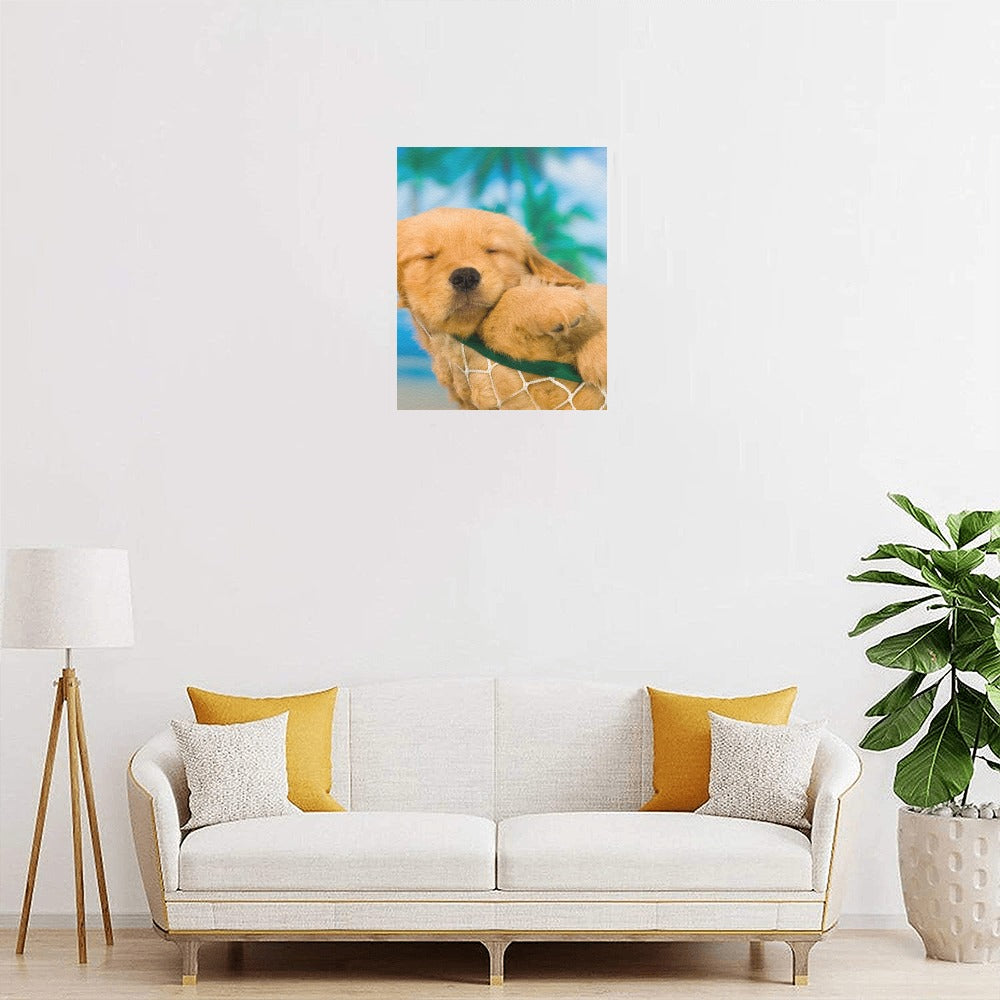 Lounge Puppy Canvas Print 8"x10"