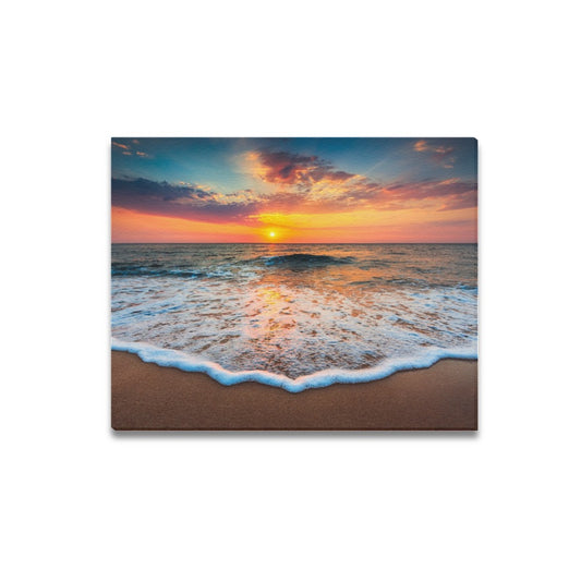 Sunset Beach Canvas Art Print 20"x16"