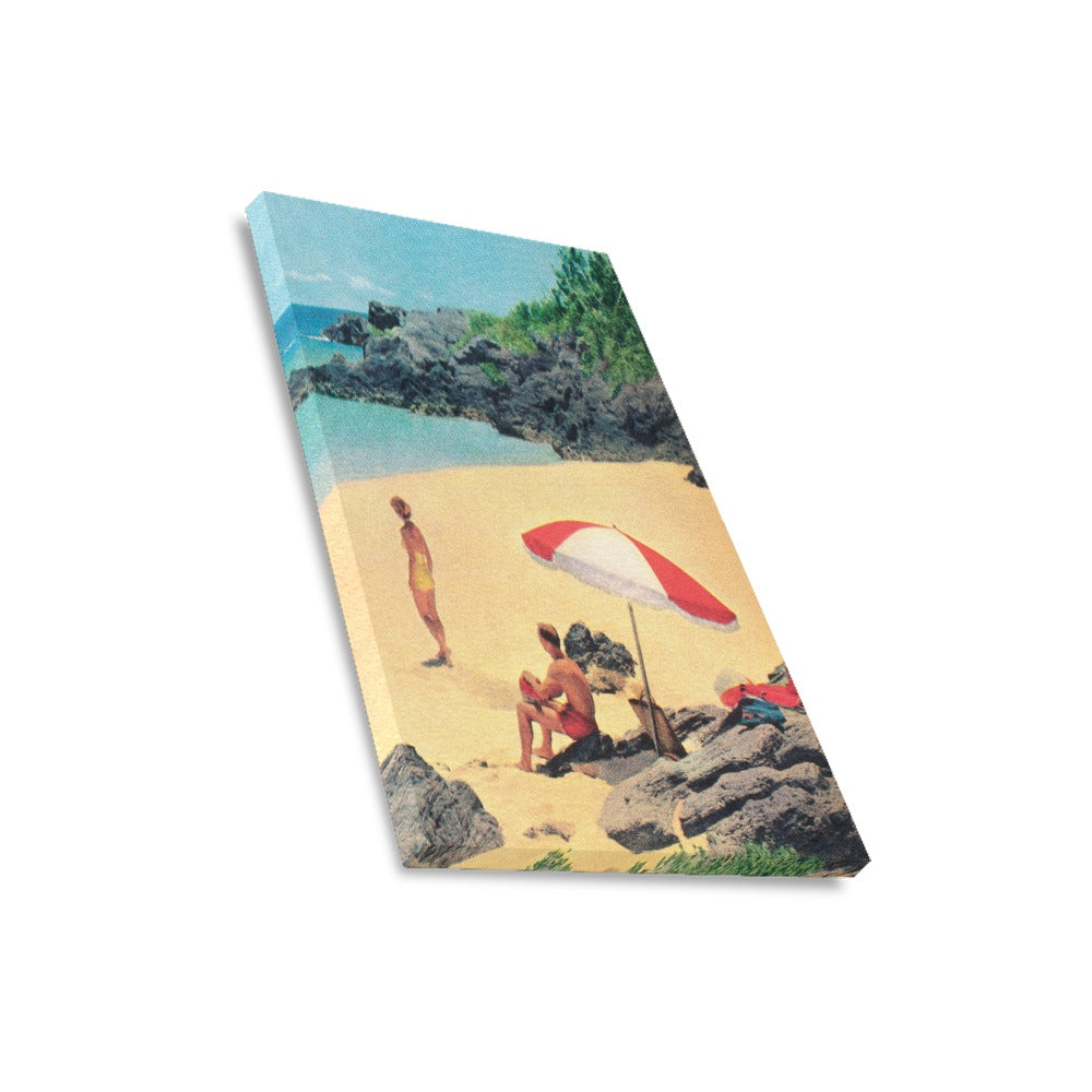 Retro Beach Canvas Art Print 16"x20"