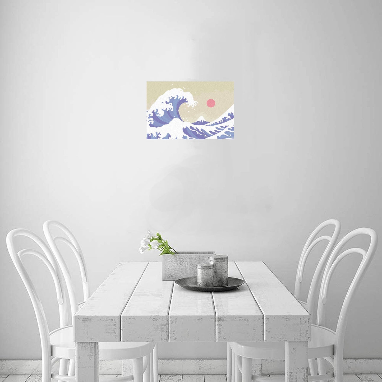 Kanagawa Wave Canvas Art Print 12"x8"