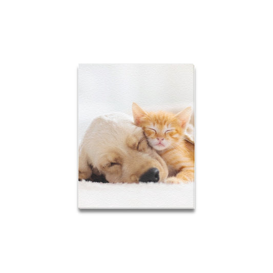 Cuteness Cuddle Canvas Art Print 8"x10"