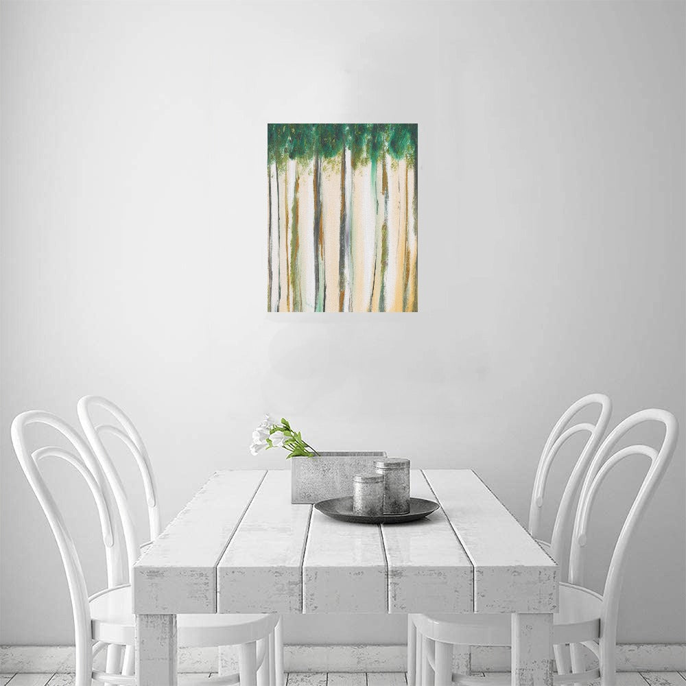 Abstract Trees Canvas Art Print 16"x20"