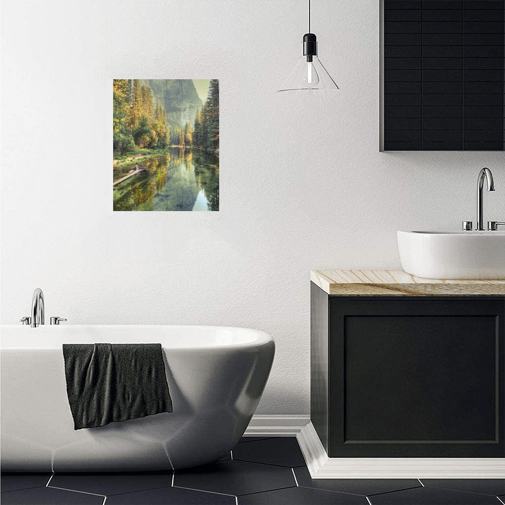 Mountain River Canvas Art Print 8"x10"