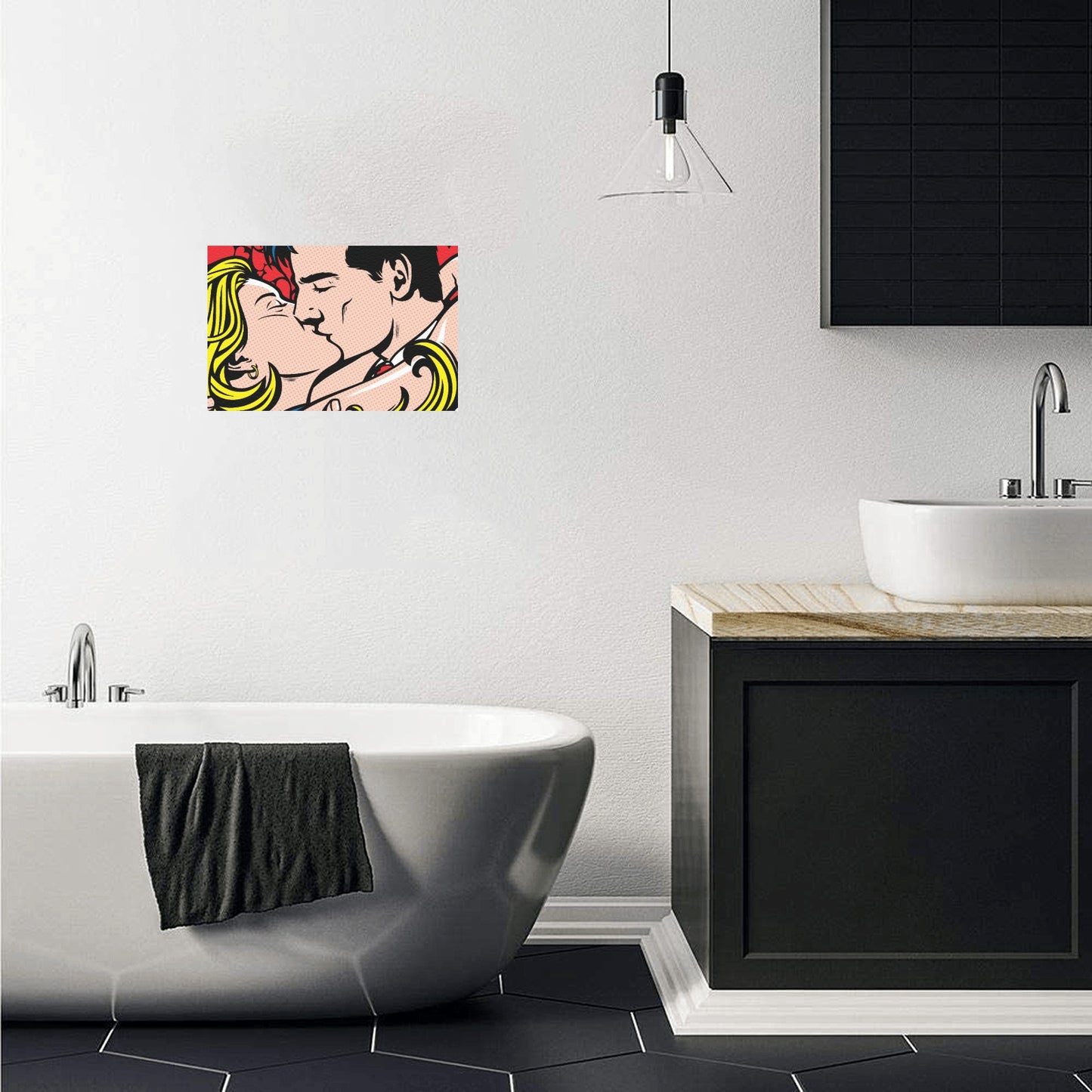 Super Kiss Canvas Art Print 12"x8"