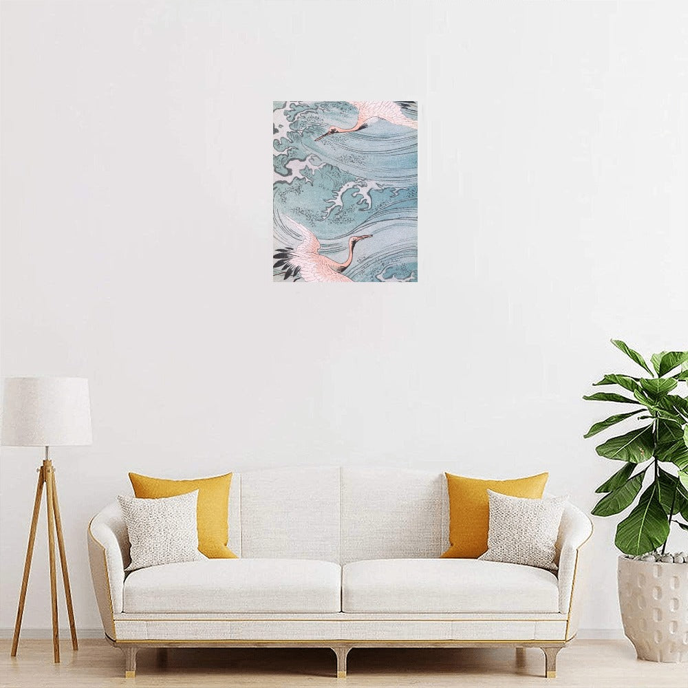 Manchurian Crane Canvas Art Print 8"x10"