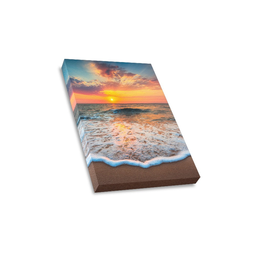 Sunset Beach Canvas Art Print 8"x10"
