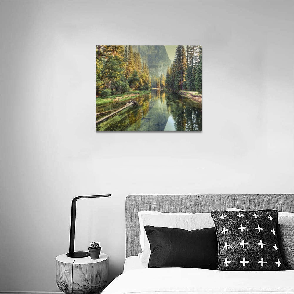 Mountain River Canvas Art Print 20"x16"