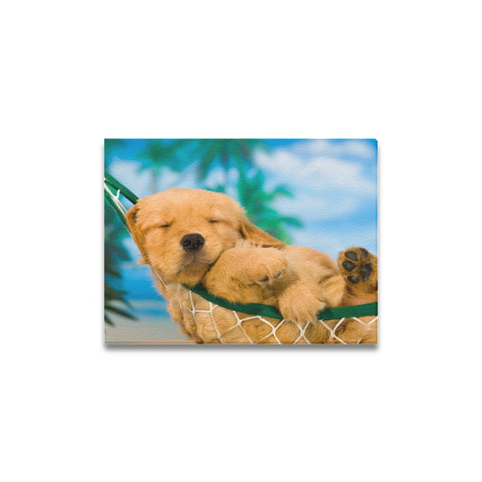 Lounge Puppy Canvas Print 16"x12