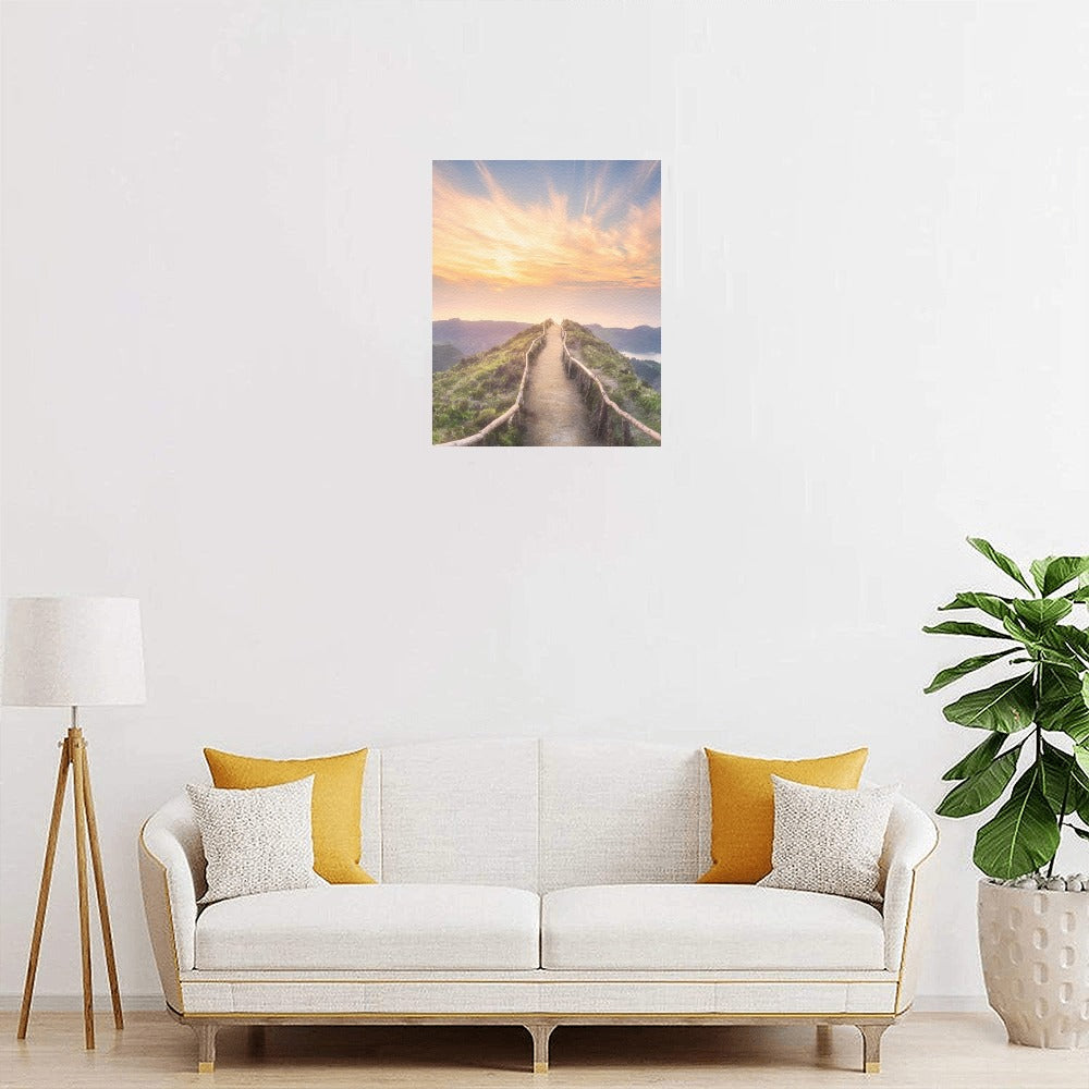 Sunset Pathway Canvas Art Print 8"x10"