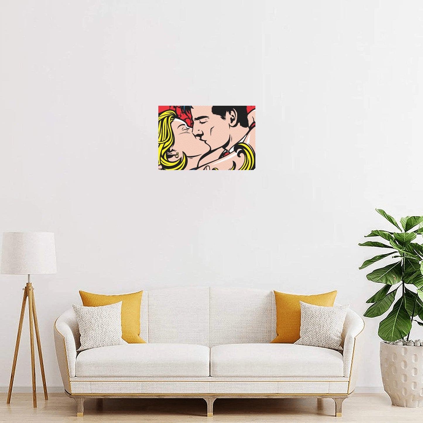 Super Kiss Canvas Art Print 12"x8"