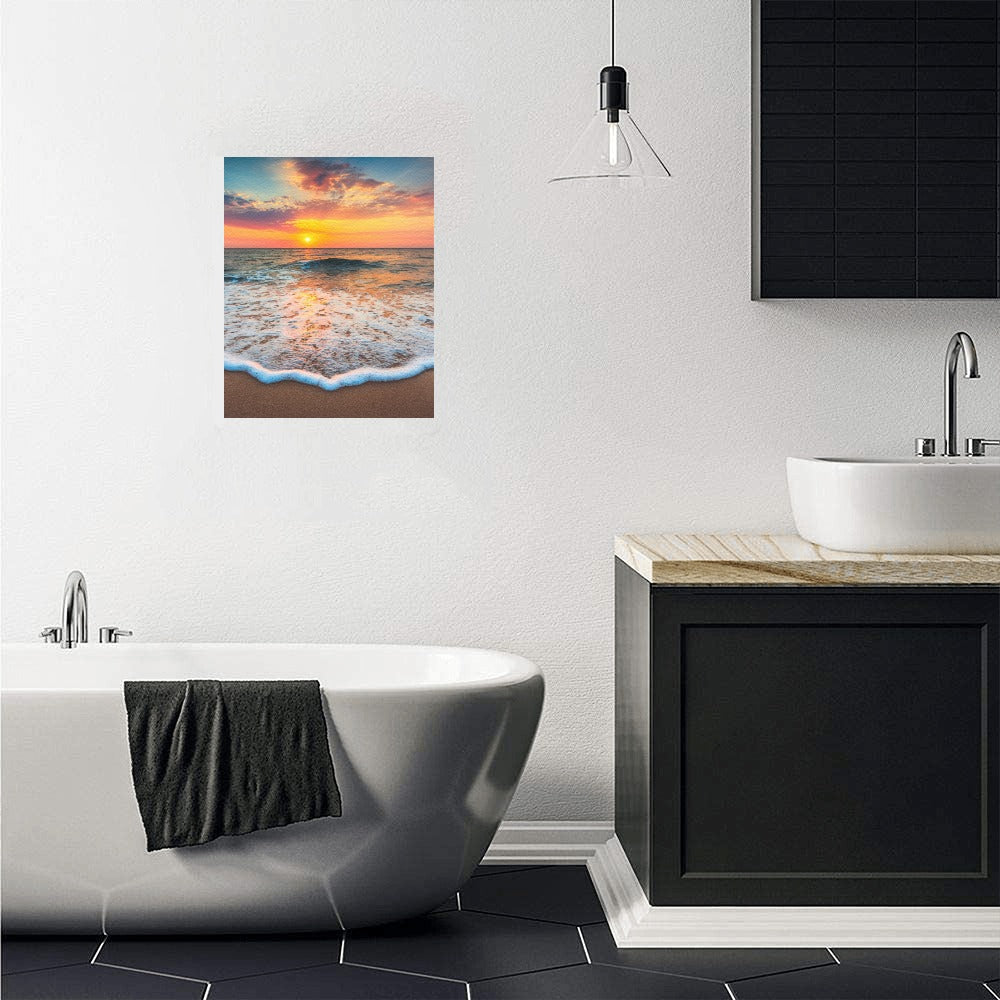 Sunset Beach Canvas Art Print 8"x10"