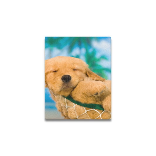 Lounge Puppy Canvas Print 8"x10"