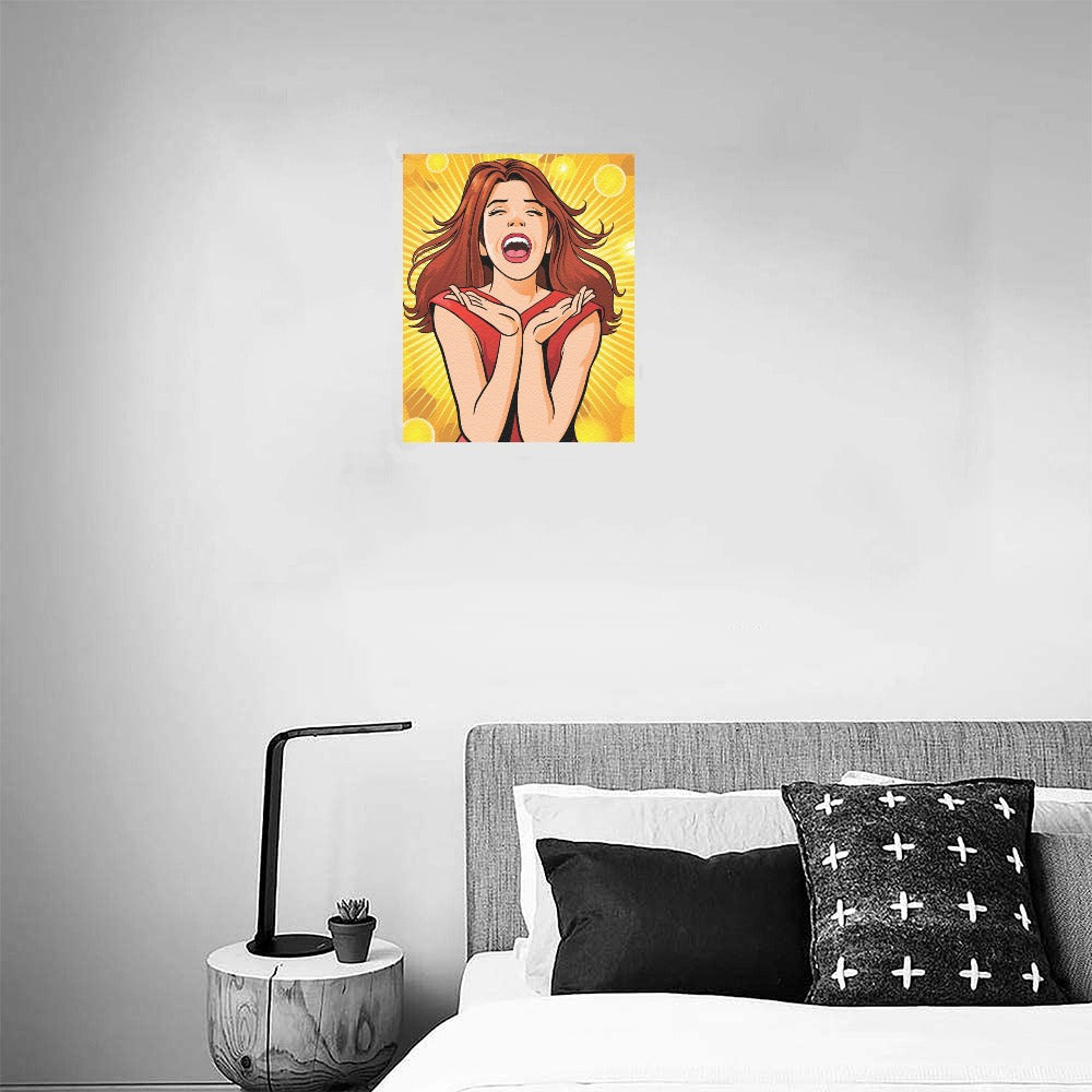 Joyful Girl Canvas Art Print 8"x10"